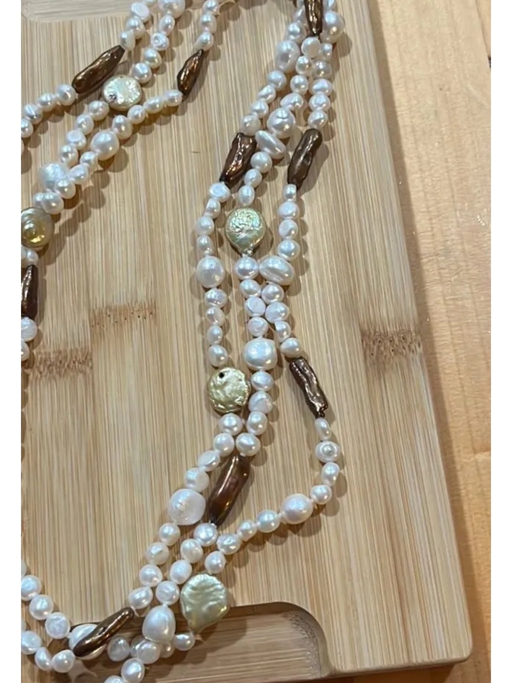 60 inch freshwater pearl necklace. Baroque style beads. In fantastic shape